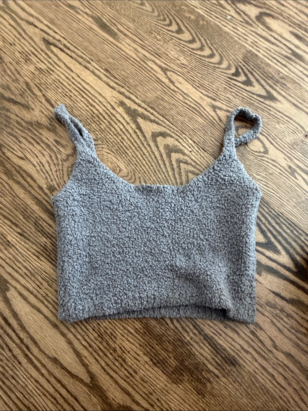 Skims Sherpa Crop Cami in Gray